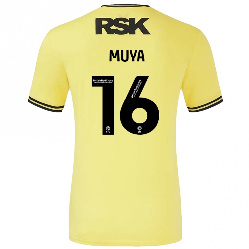 Vaikiškas Karin Muya #16 Geltona Juoda Išvykos Marškinėliai 2024/25 T-Shirt