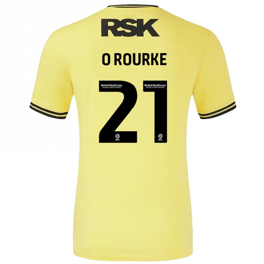 Vaikiškas Sophie O'rourke #21 Geltona Juoda Išvykos Marškinėliai 2024/25 T-Shirt