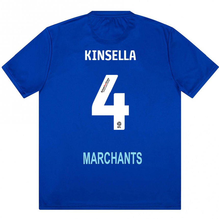 Vaikiškas Liam Kinsella #4 Žalia Išvykos Marškinėliai 2024/25 T-Shirt