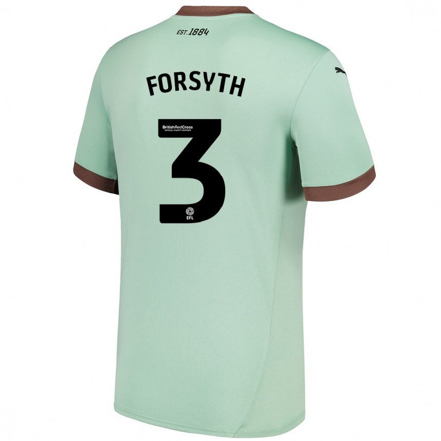 Vaikiškas Craig Forsyth #3 Šviesiai Žalia Išvykos Marškinėliai 2024/25 T-Shirt