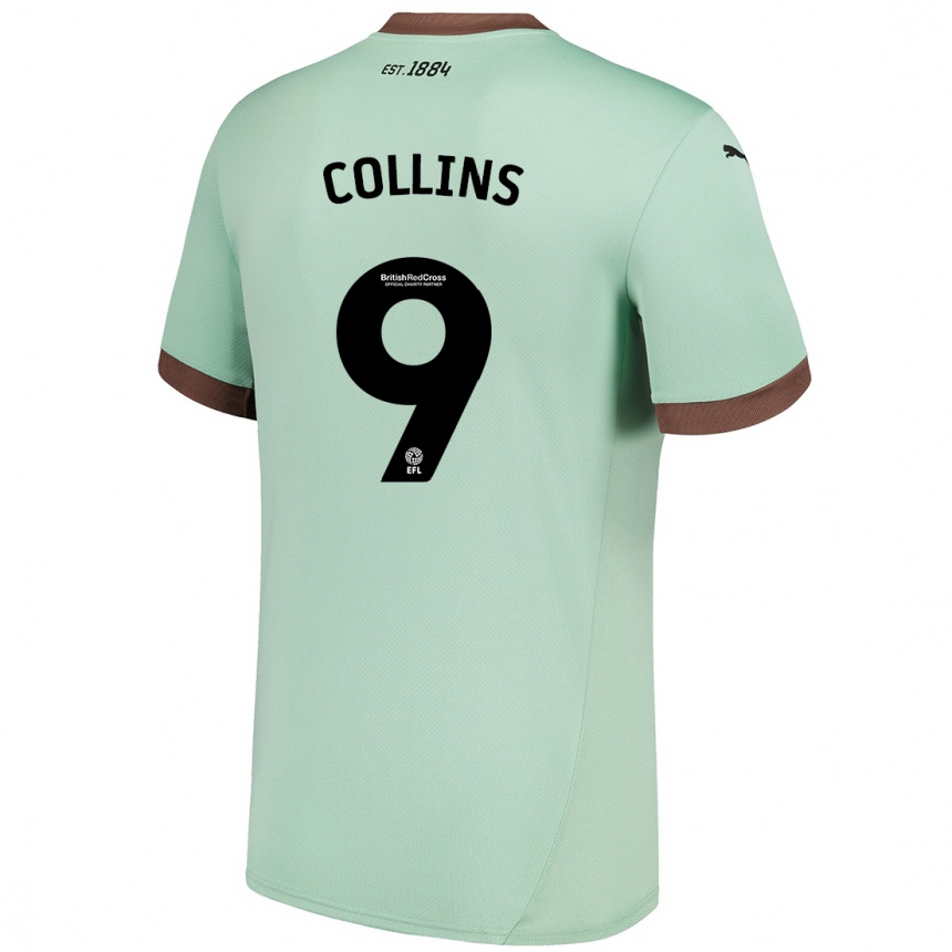 Vaikiškas James Collins #9 Šviesiai Žalia Išvykos Marškinėliai 2024/25 T-Shirt