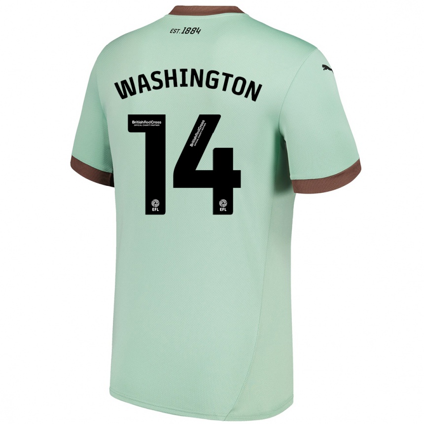 Vaikiškas Conor Washington #14 Šviesiai Žalia Išvykos Marškinėliai 2024/25 T-Shirt