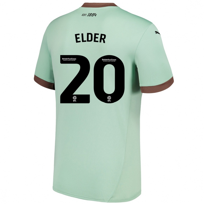 Vaikiškas Callum Elder #20 Šviesiai Žalia Išvykos Marškinėliai 2024/25 T-Shirt