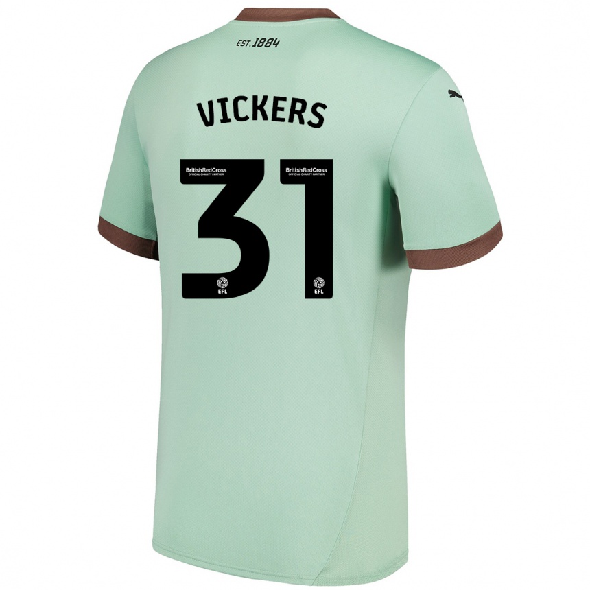 Vaikiškas Josh Vickers #31 Šviesiai Žalia Išvykos Marškinėliai 2024/25 T-Shirt