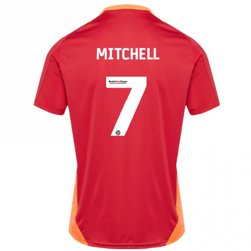 Vaikiškas Demetri Mitchell #7 Mėlyna Nebalta Išvykos Marškinėliai 2024/25 T-Shirt