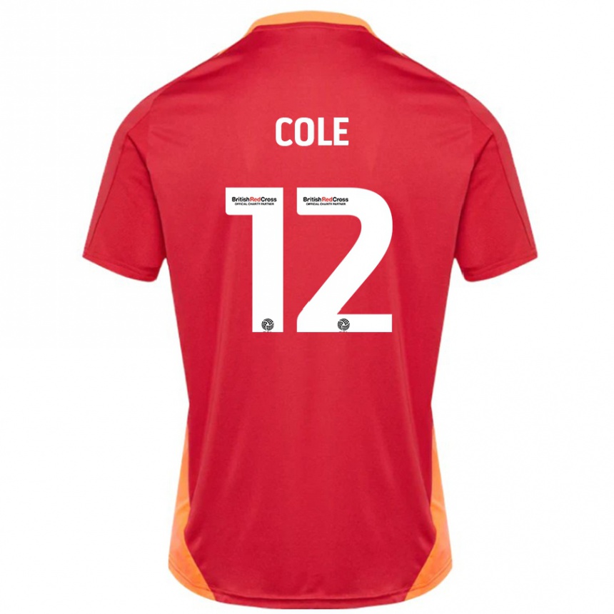 Vaikiškas Reece Cole #12 Mėlyna Nebalta Išvykos Marškinėliai 2024/25 T-Shirt