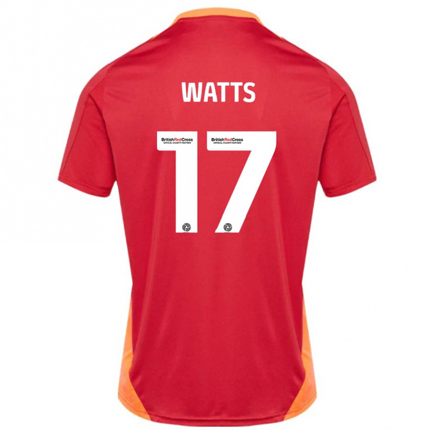 Vaikiškas Caleb Watts #17 Mėlyna Nebalta Išvykos Marškinėliai 2024/25 T-Shirt