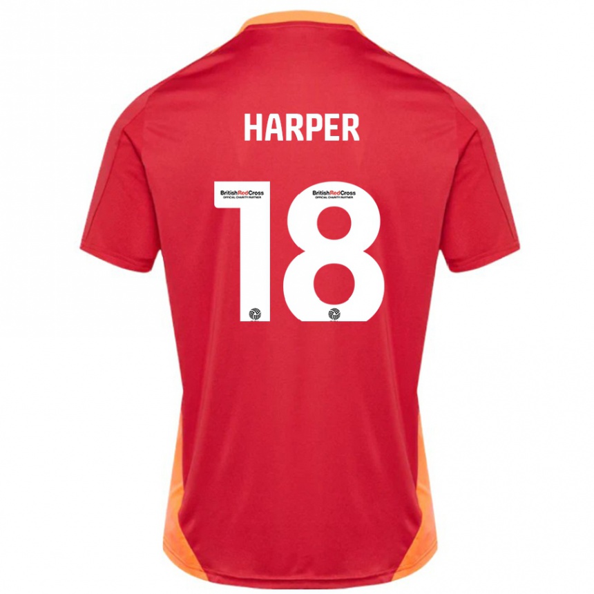 Vaikiškas Vincent Harper #18 Mėlyna Nebalta Išvykos Marškinėliai 2024/25 T-Shirt