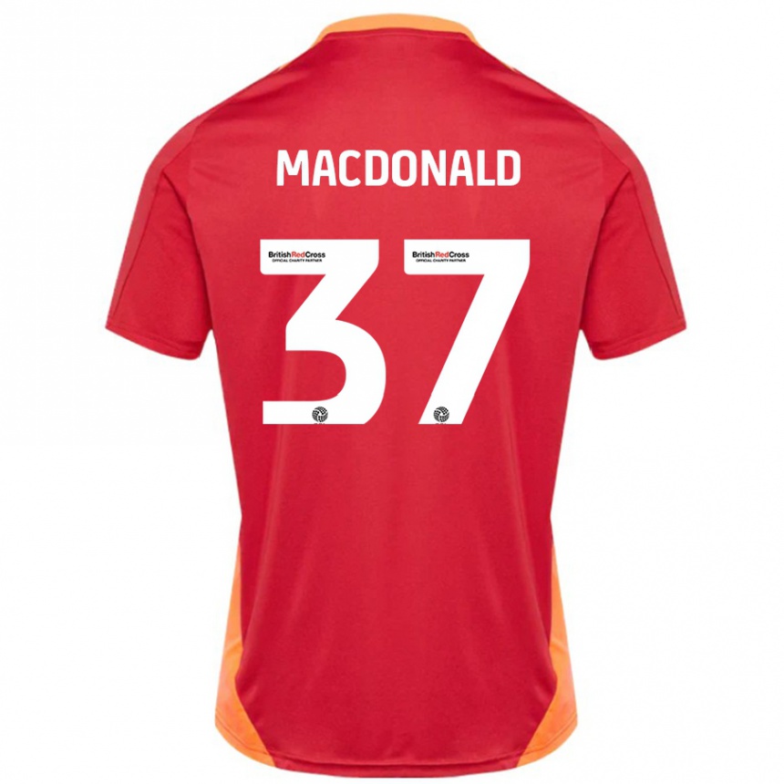 Vaikiškas Shaun Macdonald #37 Mėlyna Nebalta Išvykos Marškinėliai 2024/25 T-Shirt