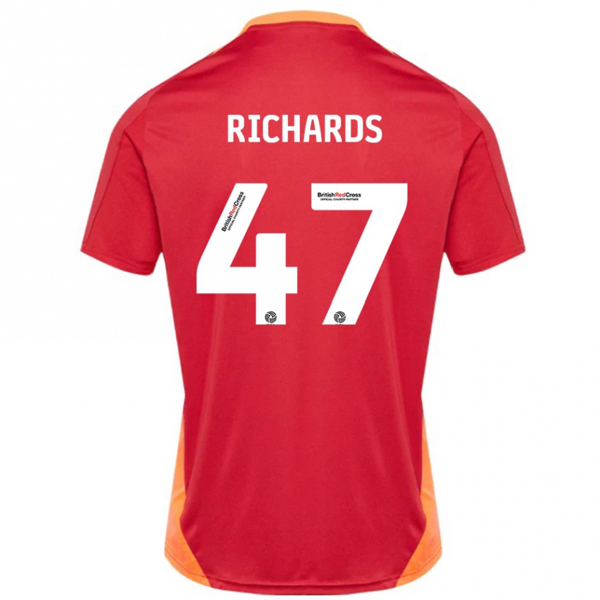 Vaikiškas Jake Richards #47 Mėlyna Nebalta Išvykos Marškinėliai 2024/25 T-Shirt