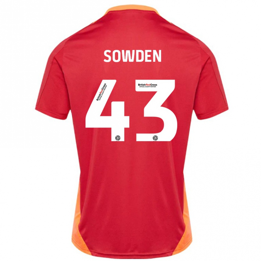 Vaikiškas Andrew Sowden #43 Mėlyna Nebalta Išvykos Marškinėliai 2024/25 T-Shirt