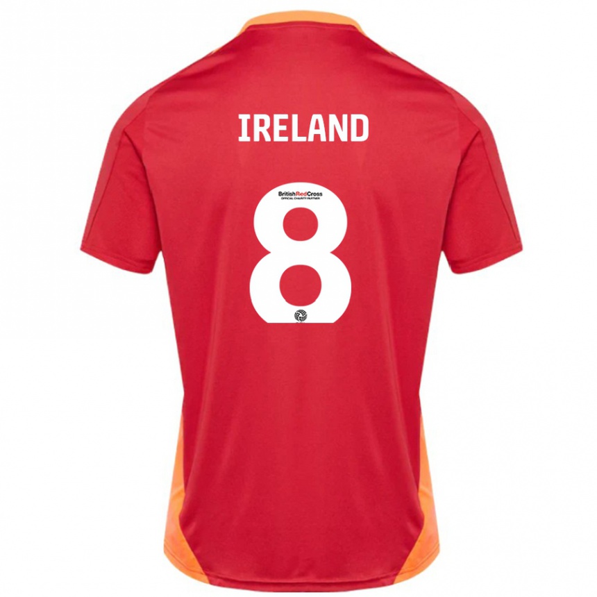 Vaikiškas Beth Ireland #8 Mėlyna Nebalta Išvykos Marškinėliai 2024/25 T-Shirt