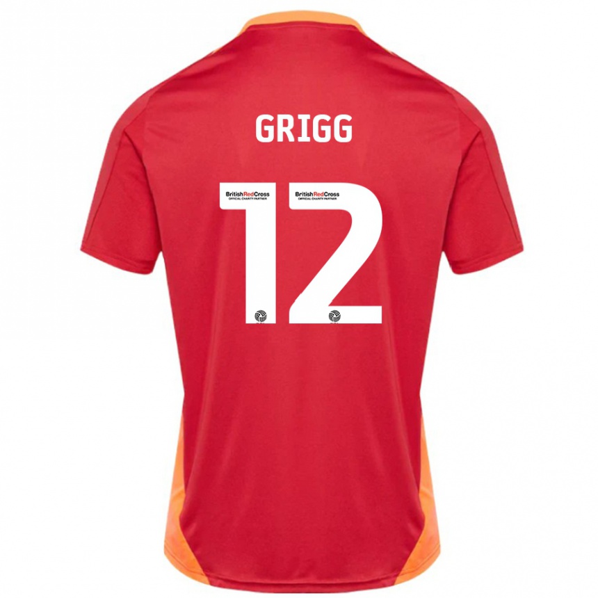 Vaikiškas Katie Grigg #12 Mėlyna Nebalta Išvykos Marškinėliai 2024/25 T-Shirt