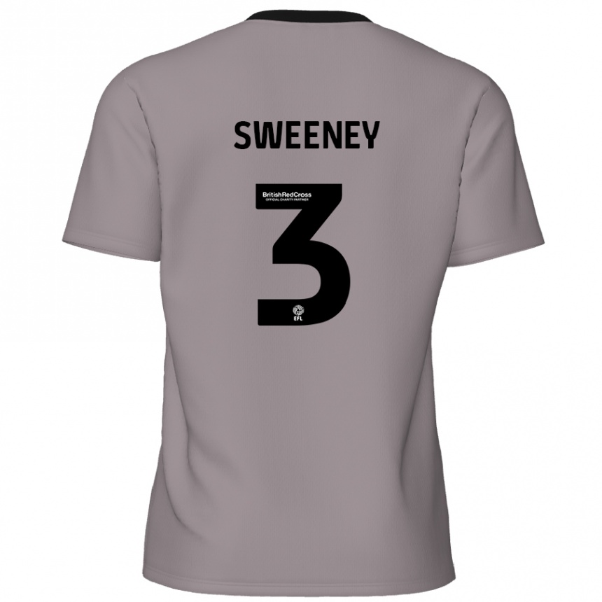 Vaikiškas Jayden Sweeney #3 Pilka Išvykos Marškinėliai 2024/25 T-Shirt