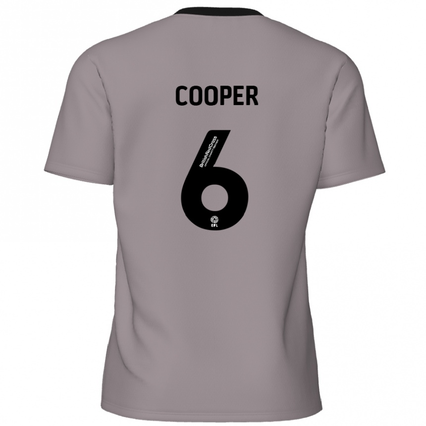 Vaikiškas Brandon Cooper #6 Pilka Išvykos Marškinėliai 2024/25 T-Shirt