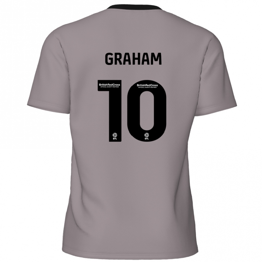 Vaikiškas Jordan Graham #10 Pilka Išvykos Marškinėliai 2024/25 T-Shirt