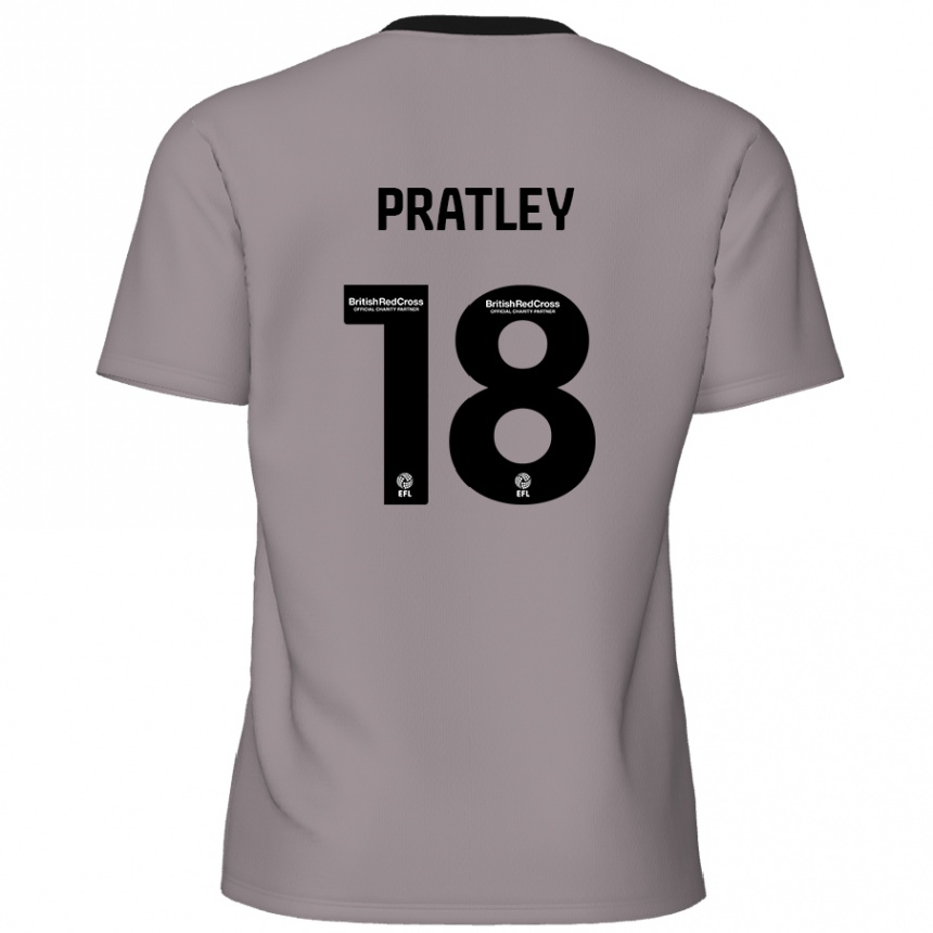 Vaikiškas Darren Pratley #18 Pilka Išvykos Marškinėliai 2024/25 T-Shirt