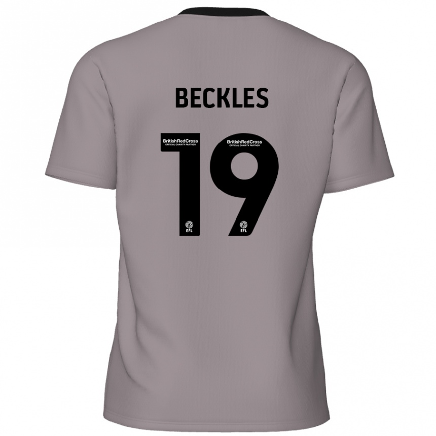 Vaikiškas Omar Beckles #19 Pilka Išvykos Marškinėliai 2024/25 T-Shirt