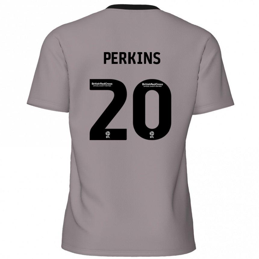 Vaikiškas Sonny Perkins #20 Pilka Išvykos Marškinėliai 2024/25 T-Shirt