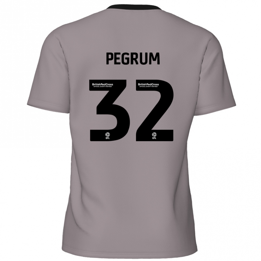 Vaikiškas Charlie Pegrum #32 Pilka Išvykos Marškinėliai 2024/25 T-Shirt