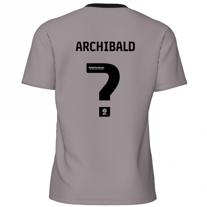 Vaikiškas Aaron Archibald #0 Pilka Išvykos Marškinėliai 2024/25 T-Shirt