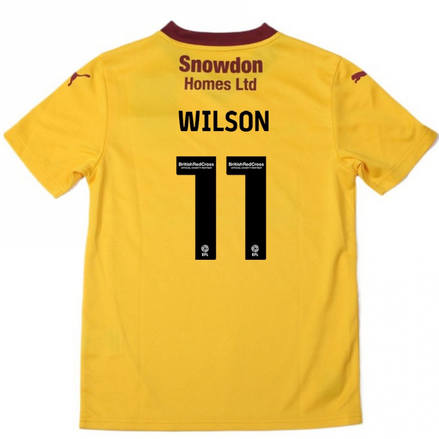 Vaikiškas James Wilson #11 Oranžinė Burgundija Išvykos Marškinėliai 2024/25 T-Shirt