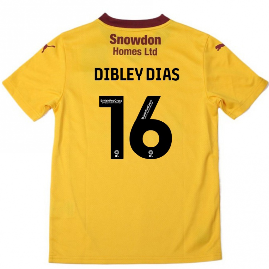 Vaikiškas Matt Dibley-Dias #16 Oranžinė Burgundija Išvykos Marškinėliai 2024/25 T-Shirt