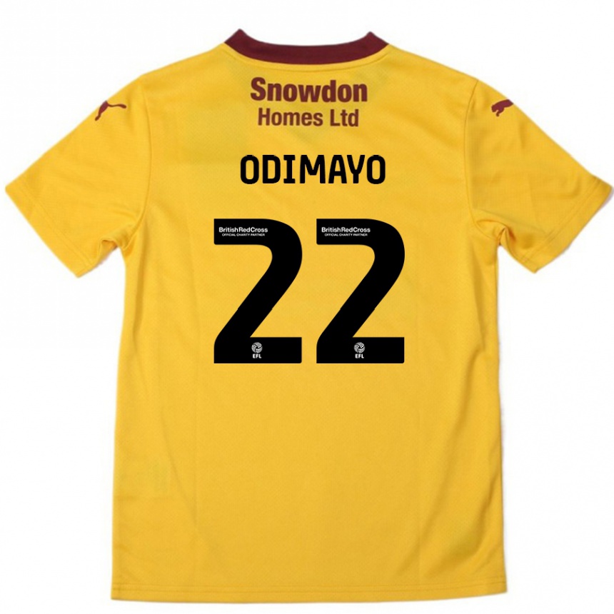 Vaikiškas Akin Odimayo #22 Oranžinė Burgundija Išvykos Marškinėliai 2024/25 T-Shirt