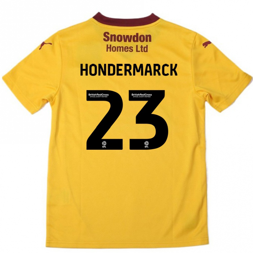 Vaikiškas William Hondermarck #23 Oranžinė Burgundija Išvykos Marškinėliai 2024/25 T-Shirt