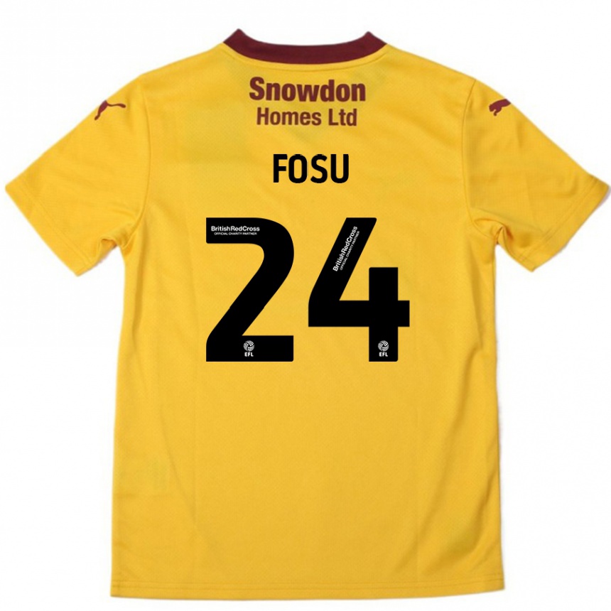 Vaikiškas Tariqe Fosu #24 Oranžinė Burgundija Išvykos Marškinėliai 2024/25 T-Shirt