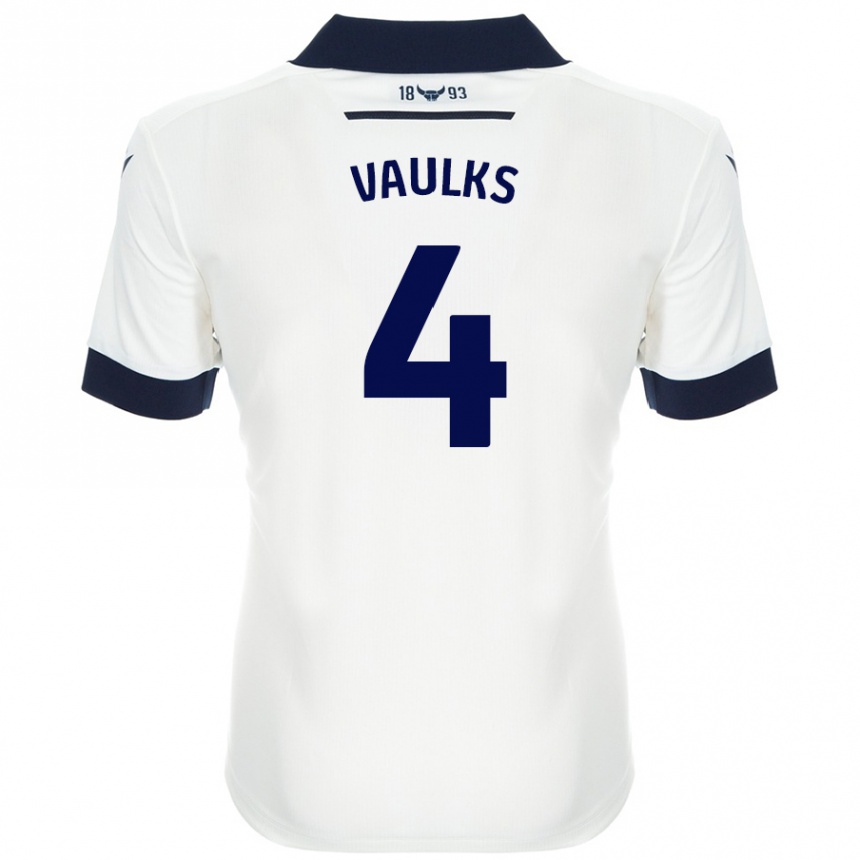 Vaikiškas Will Vaulks #4 Balta Tamsiai Mėlyna Išvykos Marškinėliai 2024/25 T-Shirt