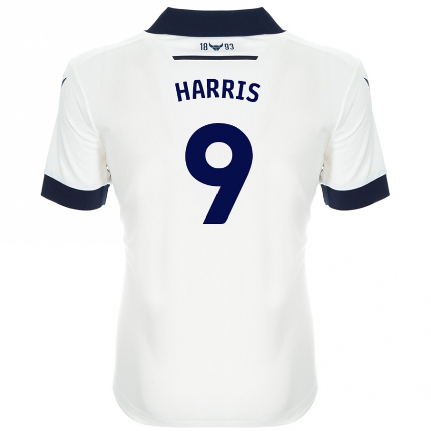 Vaikiškas Mark Harris #9 Balta Tamsiai Mėlyna Išvykos Marškinėliai 2024/25 T-Shirt