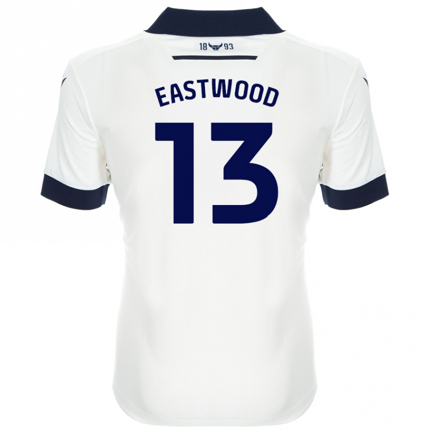 Vaikiškas Simon Eastwood #13 Balta Tamsiai Mėlyna Išvykos Marškinėliai 2024/25 T-Shirt