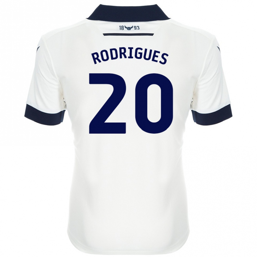 Vaikiškas Rúben Rodrigues #20 Balta Tamsiai Mėlyna Išvykos Marškinėliai 2024/25 T-Shirt