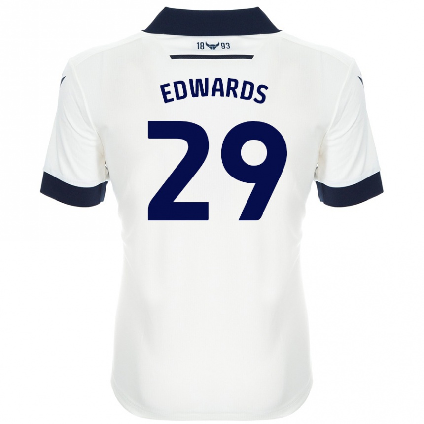 Vaikiškas Kyle Edwards #29 Balta Tamsiai Mėlyna Išvykos Marškinėliai 2024/25 T-Shirt