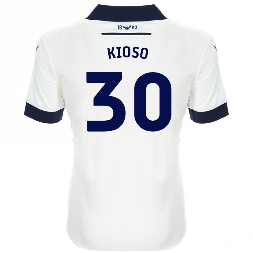 Vaikiškas Peter Kioso #30 Balta Tamsiai Mėlyna Išvykos Marškinėliai 2024/25 T-Shirt