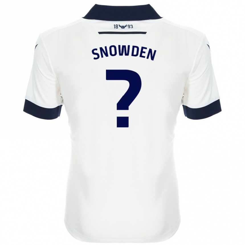 Vaikiškas Leo Snowden #0 Balta Tamsiai Mėlyna Išvykos Marškinėliai 2024/25 T-Shirt