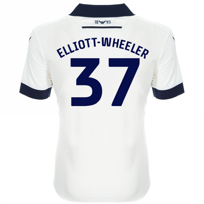 Vaikiškas Aidan Elliott-Wheeler #37 Balta Tamsiai Mėlyna Išvykos Marškinėliai 2024/25 T-Shirt