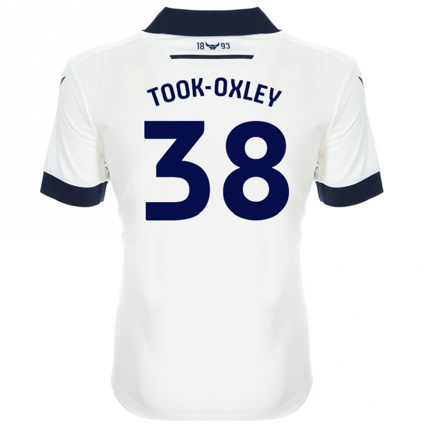 Vaikiškas Zaide Took-Oxley #38 Balta Tamsiai Mėlyna Išvykos Marškinėliai 2024/25 T-Shirt