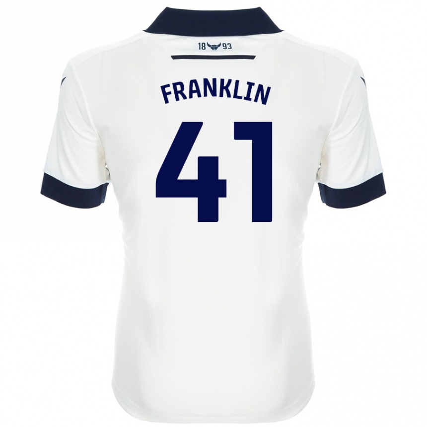 Vaikiškas George Franklin #41 Balta Tamsiai Mėlyna Išvykos Marškinėliai 2024/25 T-Shirt