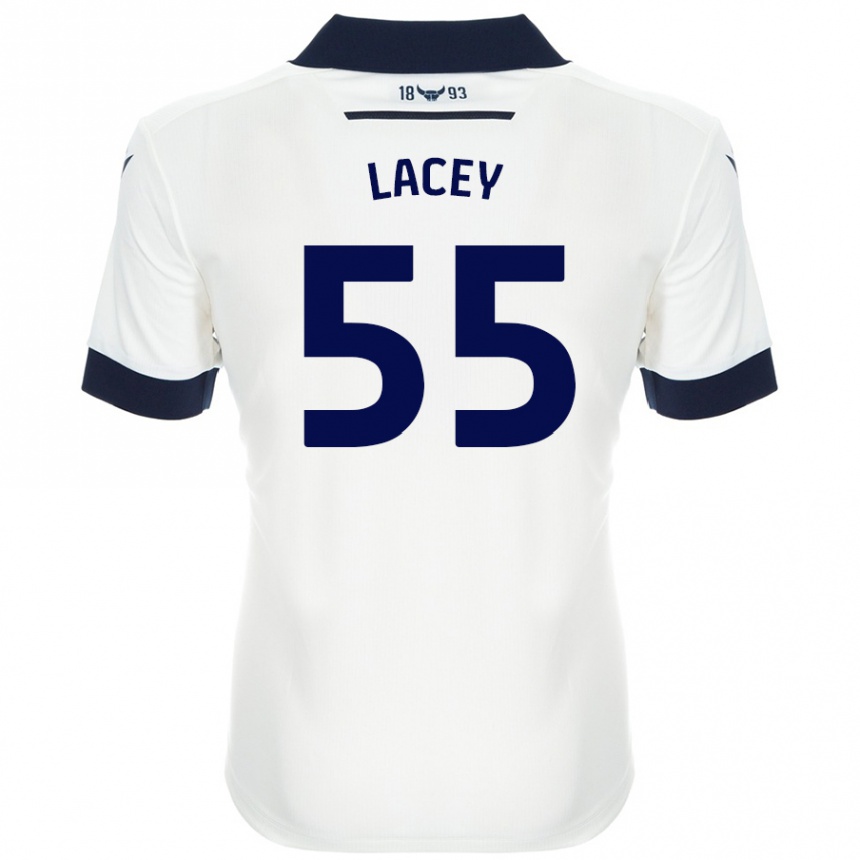 Vaikiškas Aaron Lacey #55 Balta Tamsiai Mėlyna Išvykos Marškinėliai 2024/25 T-Shirt