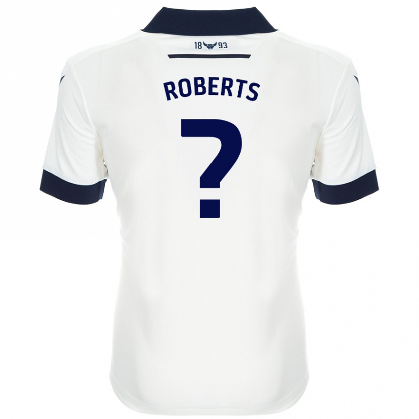 Vaikiškas Amber Roberts #0 Balta Tamsiai Mėlyna Išvykos Marškinėliai 2024/25 T-Shirt