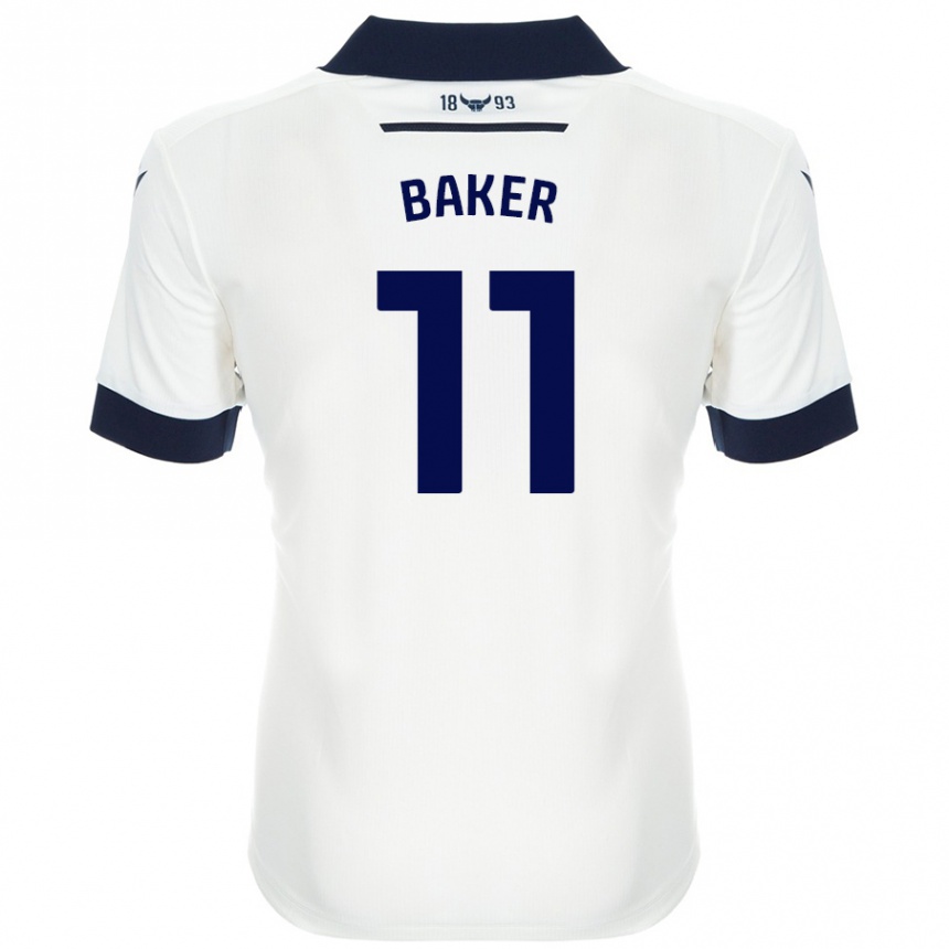 Vaikiškas Sophie Baker #11 Balta Tamsiai Mėlyna Išvykos Marškinėliai 2024/25 T-Shirt