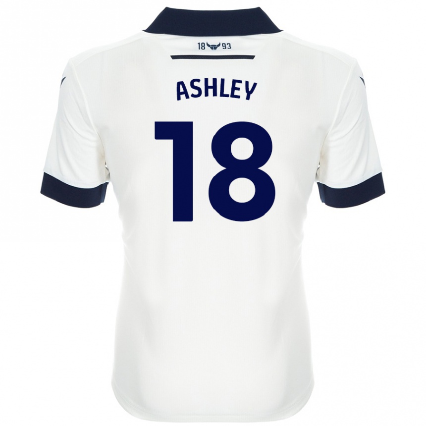 Vaikiškas Alex Ashley #18 Balta Tamsiai Mėlyna Išvykos Marškinėliai 2024/25 T-Shirt