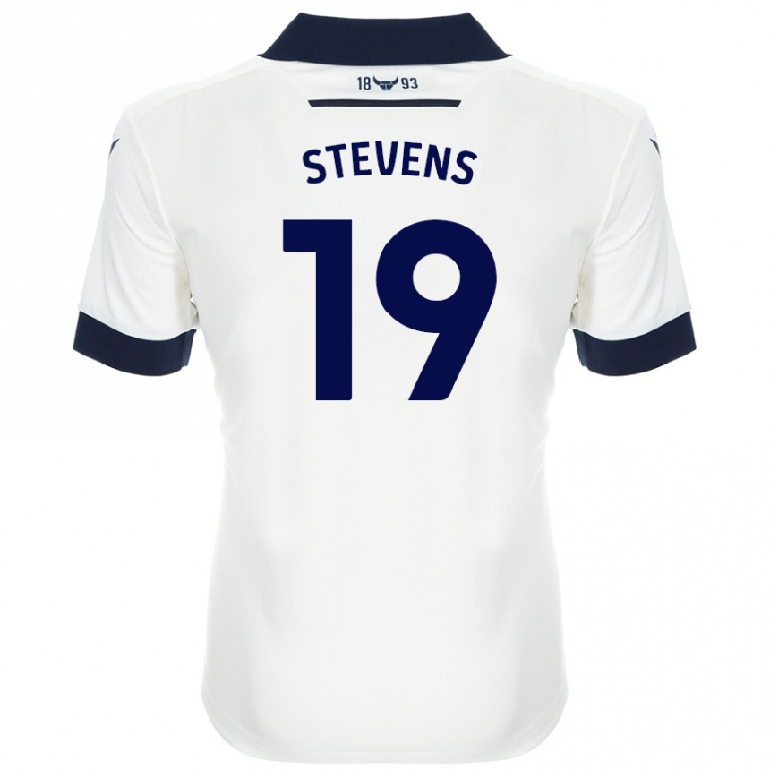 Vaikiškas Lily Stevens #19 Balta Tamsiai Mėlyna Išvykos Marškinėliai 2024/25 T-Shirt