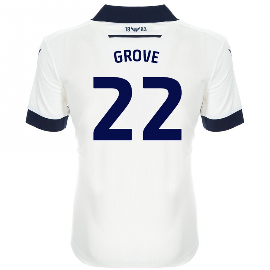 Vaikiškas Jade Grove #22 Balta Tamsiai Mėlyna Išvykos Marškinėliai 2024/25 T-Shirt