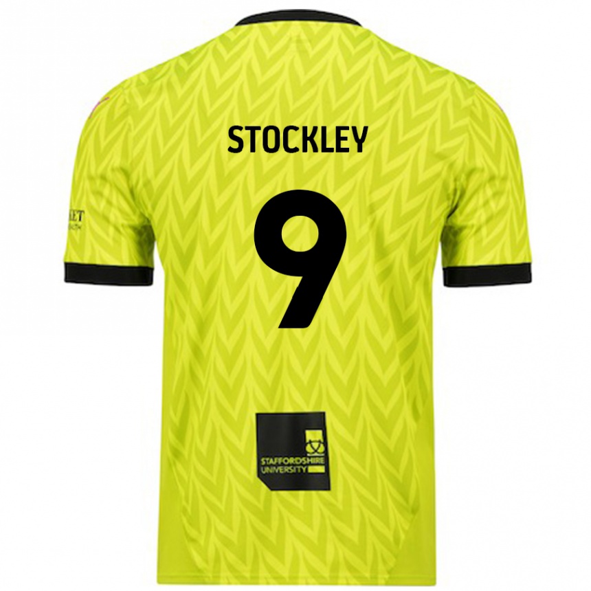 Vaikiškas Jayden Stockley #9 Fluorescencinė Žalia Išvykos Marškinėliai 2024/25 T-Shirt