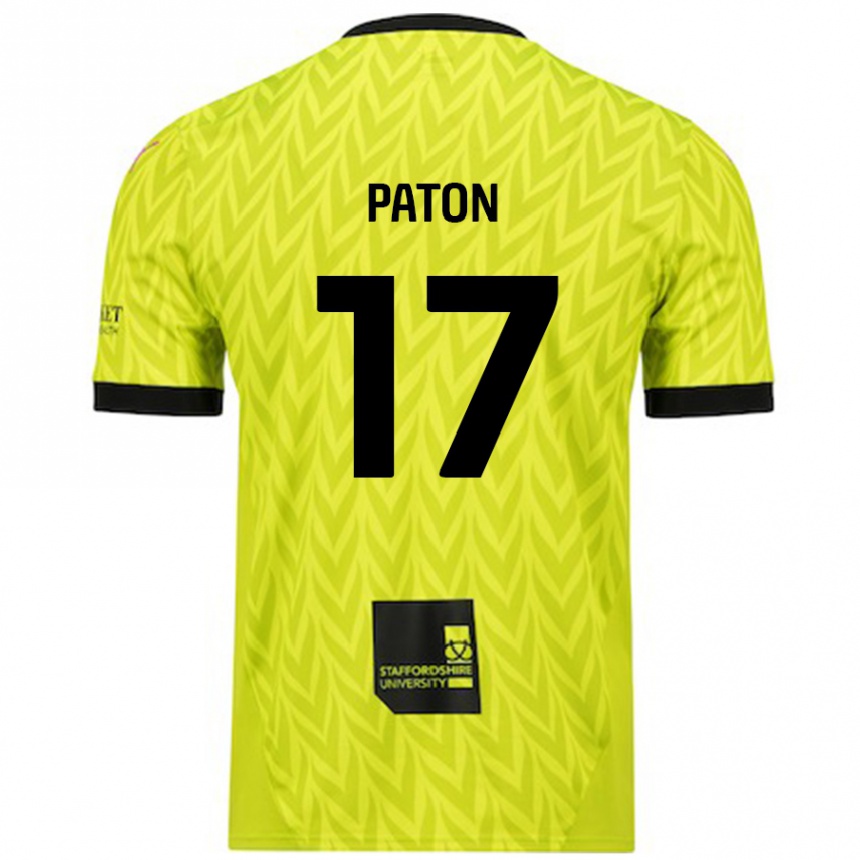 Vaikiškas Ruari Paton #17 Fluorescencinė Žalia Išvykos Marškinėliai 2024/25 T-Shirt