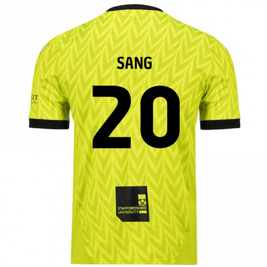 Vaikiškas Tom Sang #20 Fluorescencinė Žalia Išvykos Marškinėliai 2024/25 T-Shirt