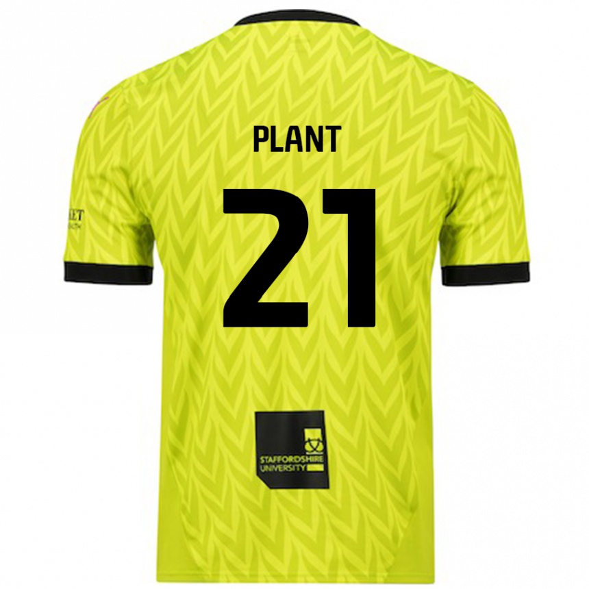 Vaikiškas James Plant #21 Fluorescencinė Žalia Išvykos Marškinėliai 2024/25 T-Shirt